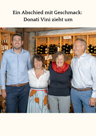 Ein Abschied mit Geschmack: Donati Vini zieht um