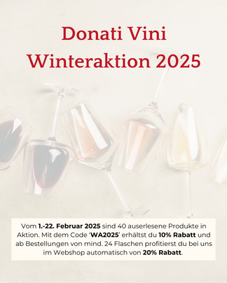 Winteraktion 2025 bei Donati Vini mit Rabatt auf ausgewählte Weine