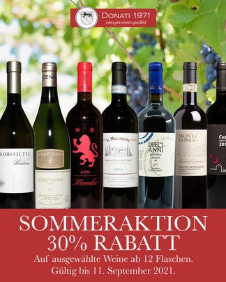 Mid Sommer Aktion von Donati Vini mit 30% Rabatt auf neun Weine