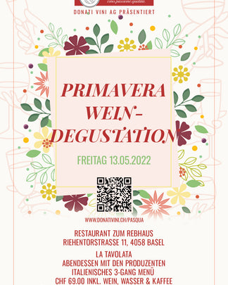 Primavera Weindegustation 2022 im Restaurant Zum Rebhaus Basel