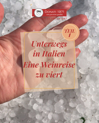 Beat, Marilen und Thilo mit dem Land Rover Paul zum Start der Weinreise durch Italien