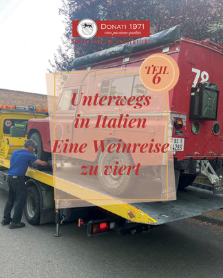 Land Rover Paul wieder repariert am Ende unserer Weinreise durch Italien