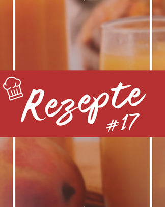 Smoothie aus Orange, Mango und Granatapfel mit Granatapfelkernen