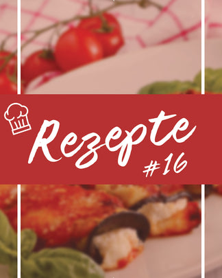 Involtini di melanzane, Auberginenröllchen mit Hackfüllung in Tomatensauce