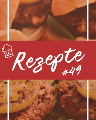 Lamm-Feta-Burger mit grüner Tomate und Rucola