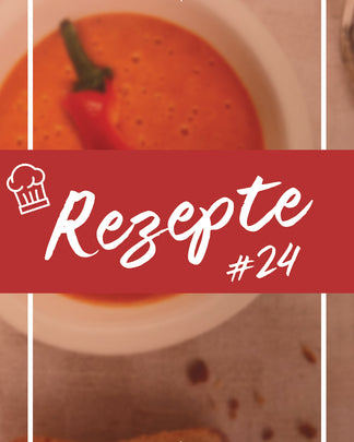 Paprika-Rhabarber-Suppe mit Vanille-Sahne